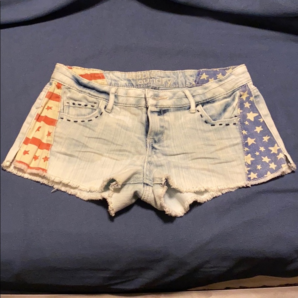 Denim cutoff shorts
